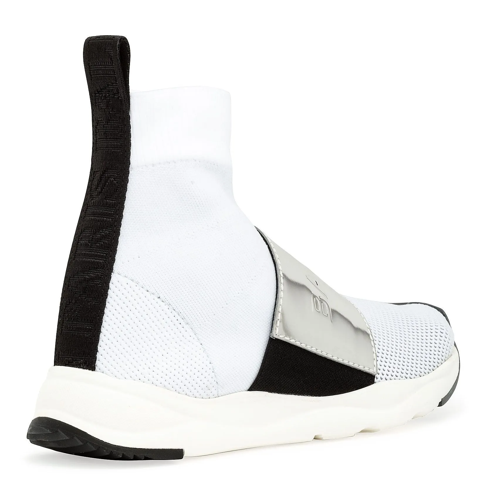 Knitted white running sneaker