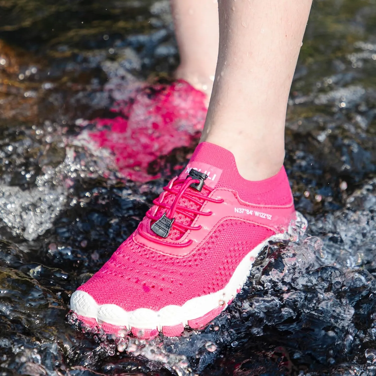KOLILI Water Shoes Barefoot Shoes Women Slip on Lightweight Quick Dry for Beach Swim Pool Sand Surf Kayaking Hiking