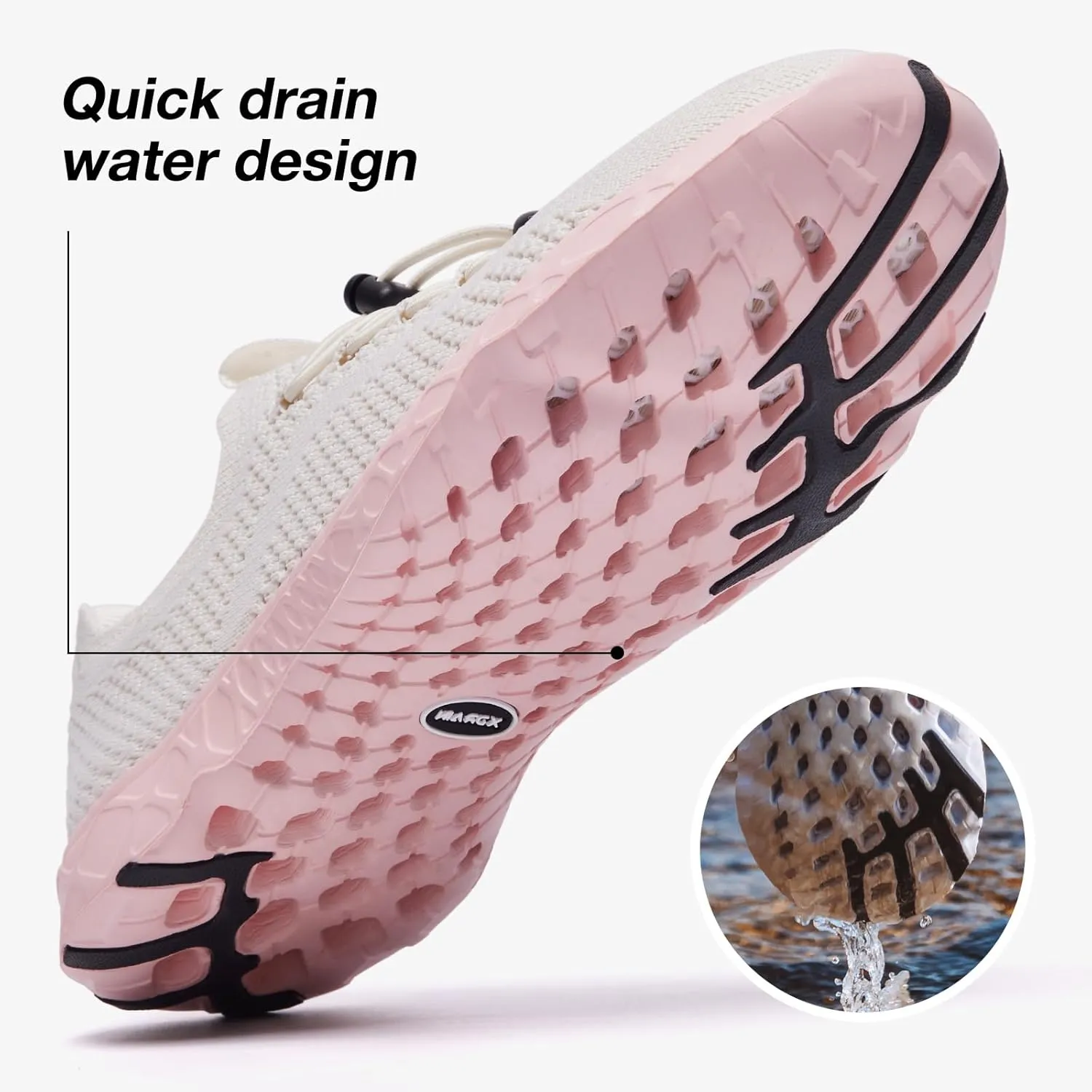 KOLILI Women's Stylish Water Shoes, Tennis Walking Shoes with Arch Support, Best for Water Sports, Travel & Walk