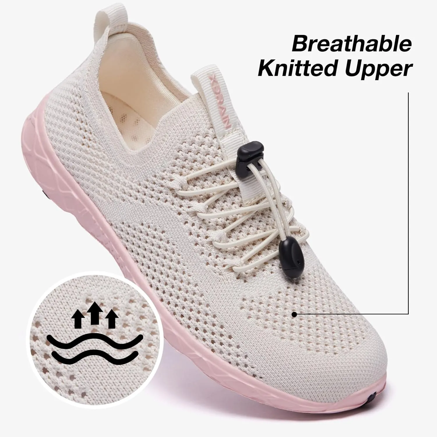 KOLILI Women's Stylish Water Shoes, Tennis Walking Shoes with Arch Support, Best for Water Sports, Travel & Walk