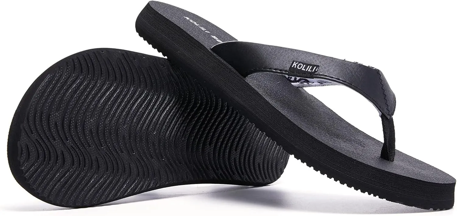 KOLILI Women's Yoga Mat Flip Flop Sandals | Max Cushioned Thong Sandals for Beach & Summer