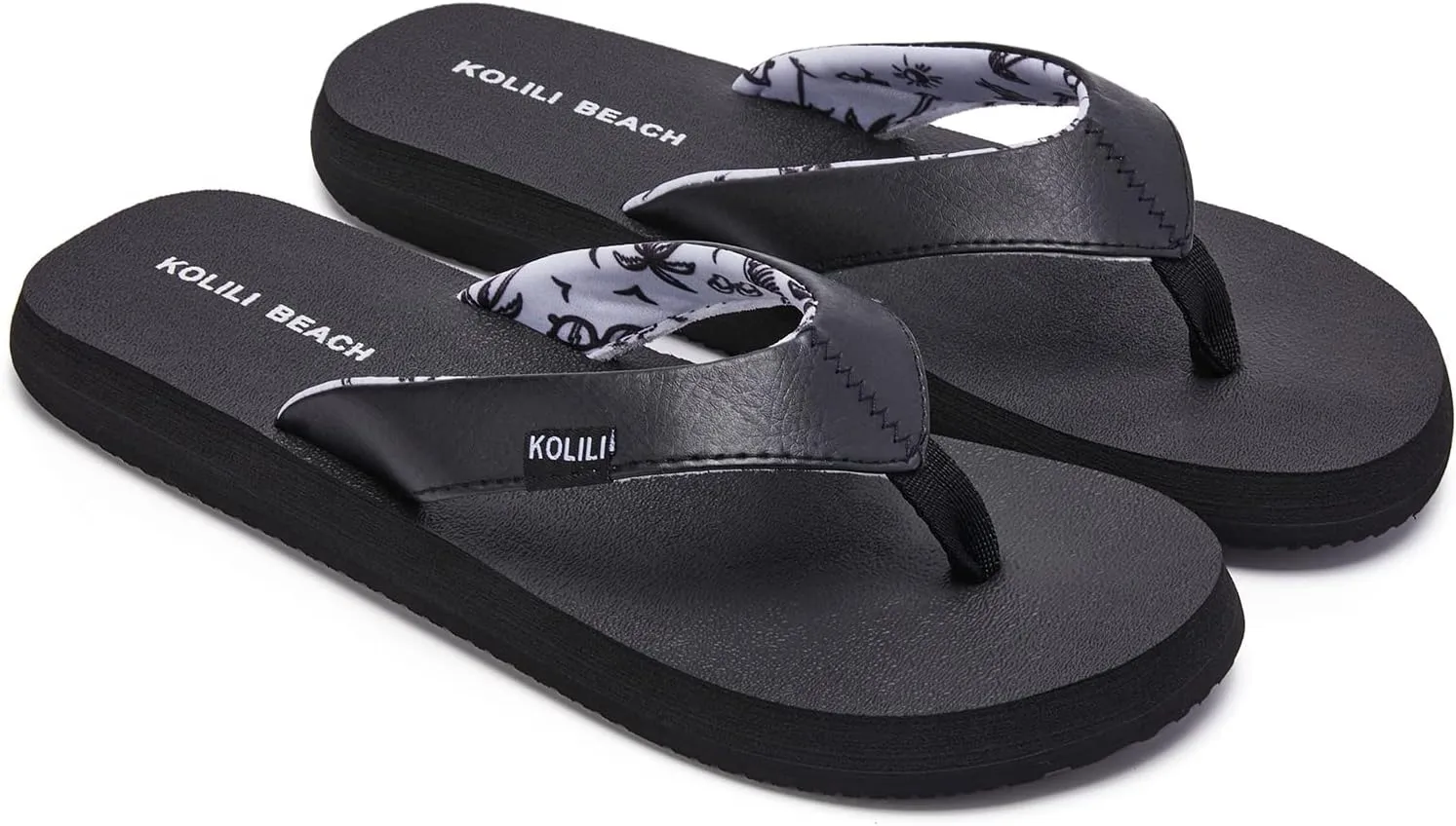 KOLILI Women's Yoga Mat Flip Flop Sandals | Max Cushioned Thong Sandals for Beach & Summer