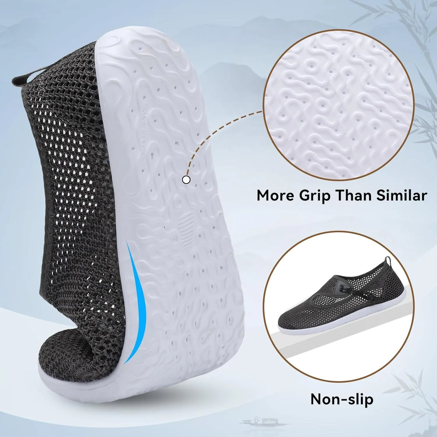L-RUN Womens Mens Water Shoes Barefoot Aqua Socks Quick-Dry Non Slip Shoes for Beach Swim Pool River Boating Surf Yoga