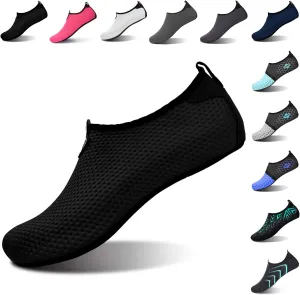 L-RUN Womens Mens Water Shoes Barefoot Skin Aqua Socks for Run Dive Surf Pool Beach Yoga Quick Dry Swim Shoes Non-Slip