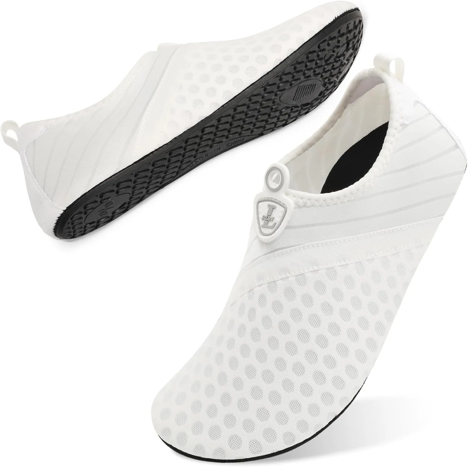 L-RUN Womens Mens Water Shoes Barefoot Skin Aqua Socks for Run Dive Surf Pool Beach Yoga Quick Dry Swim Shoes Non-Slip