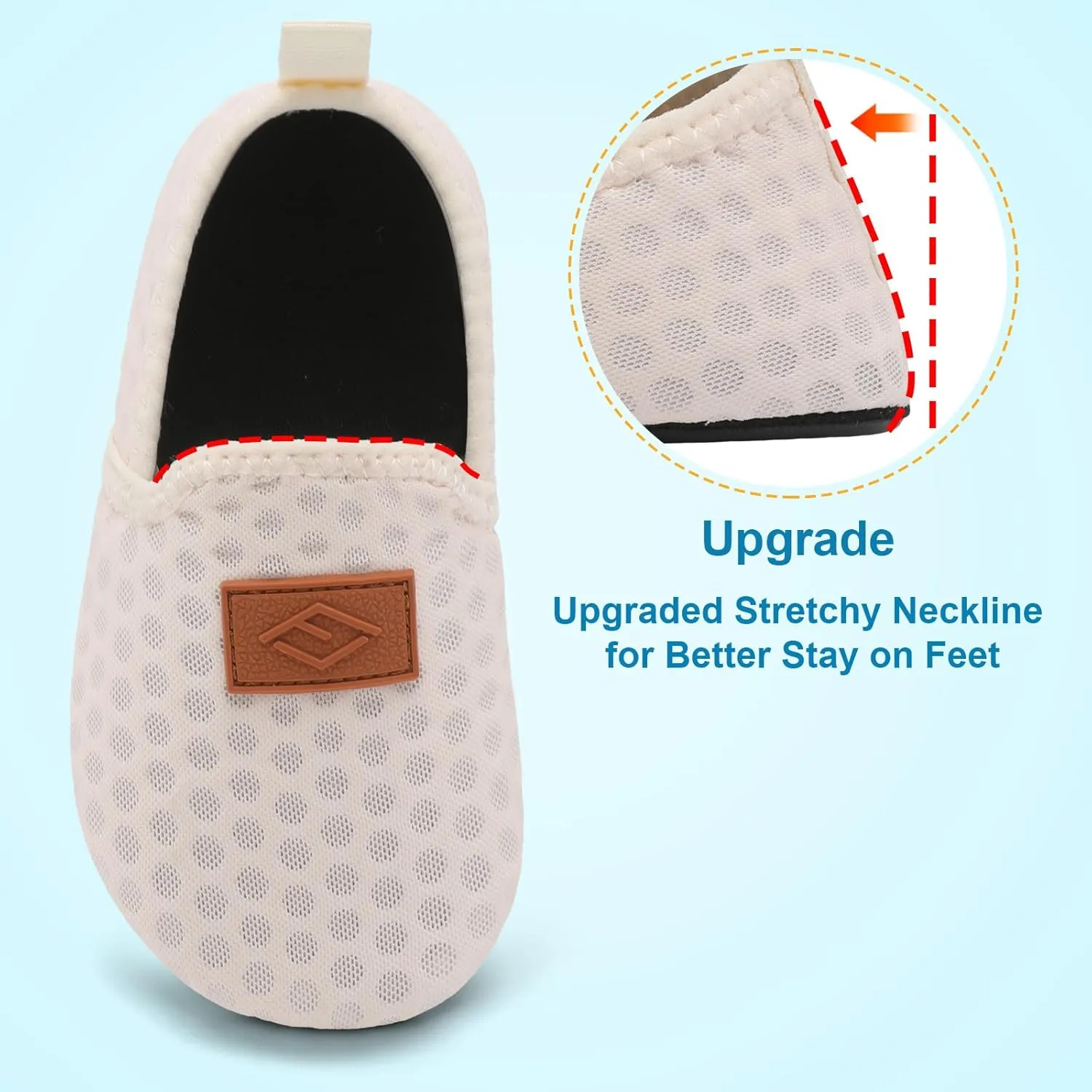 Lefflow Toddler Water Shoes Kids Quick Dry Beach Swim Socks Shoes Baby Non Slip House Slippers