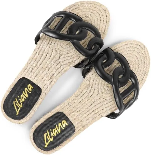 Liliana Footwear Women's Espadrille Flat Sandal, AILEEN-1