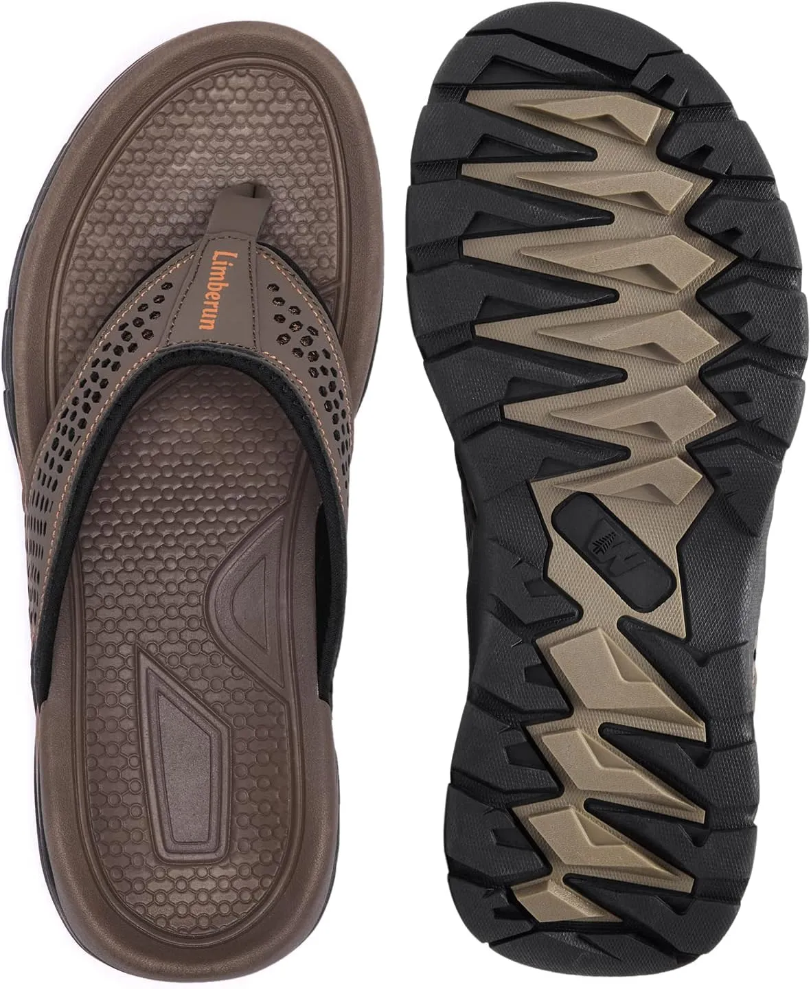 Limberun Mens Flip Flops Arch Support Comfort Orthotic Thong Sandals Open Toe Athletic Straps Orthotic Hiking Sport Outdoor Summer Beach Shoes