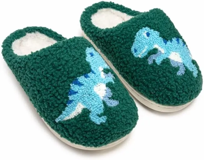 Living Royal Kids Cozy Plush Non-Slip Slippers - Funny Designs, Comfy, 100% Polyester