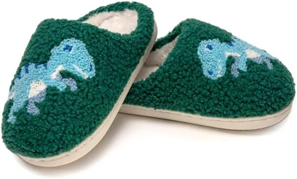 Living Royal Kids Cozy Plush Non-Slip Slippers - Funny Designs, Comfy, 100% Polyester