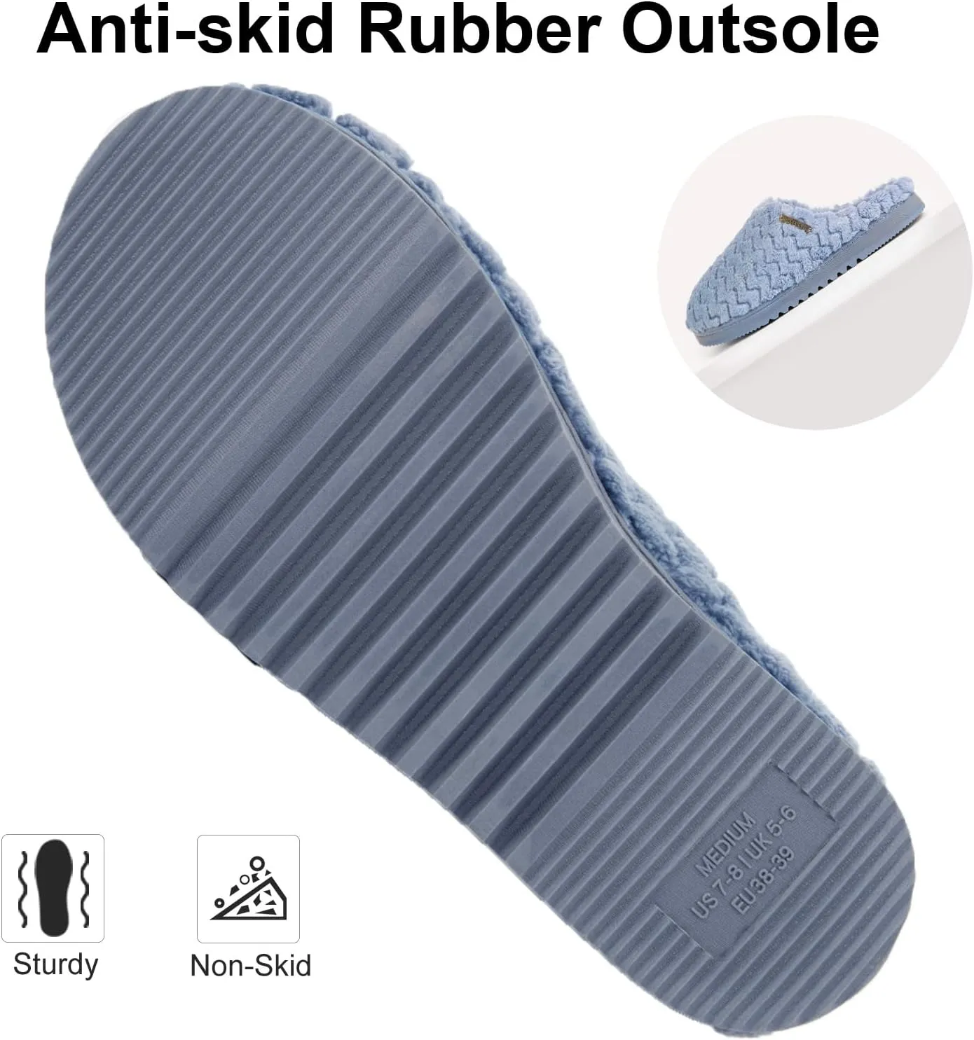 LongBay Women's Slip-On House Slippers Comfy Memory Foam Bedroom Shoes