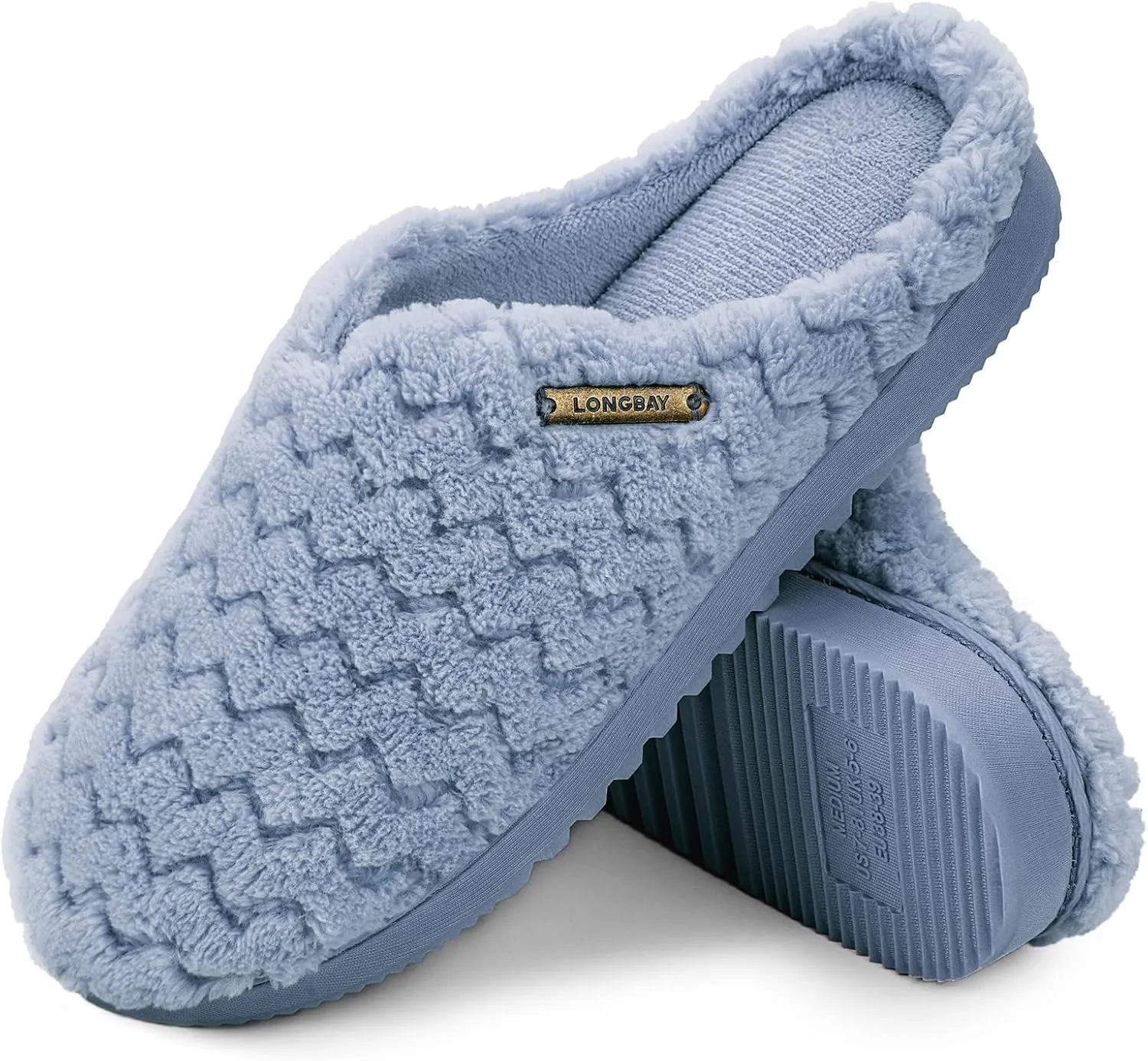 LongBay Women's Slip-On House Slippers Comfy Memory Foam Bedroom Shoes