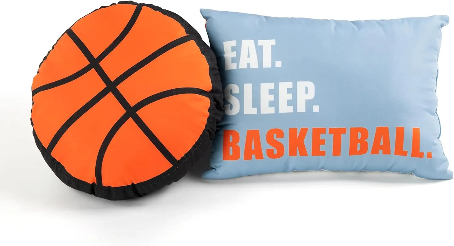 Lush Decor Basketball Game Reversible Quilt Set, 5 Piece Set, Full/ Queen, Navy - Soft Teen Bedding Set - Basketball Decor - Sports Quilt - Kids Bedroom Decor