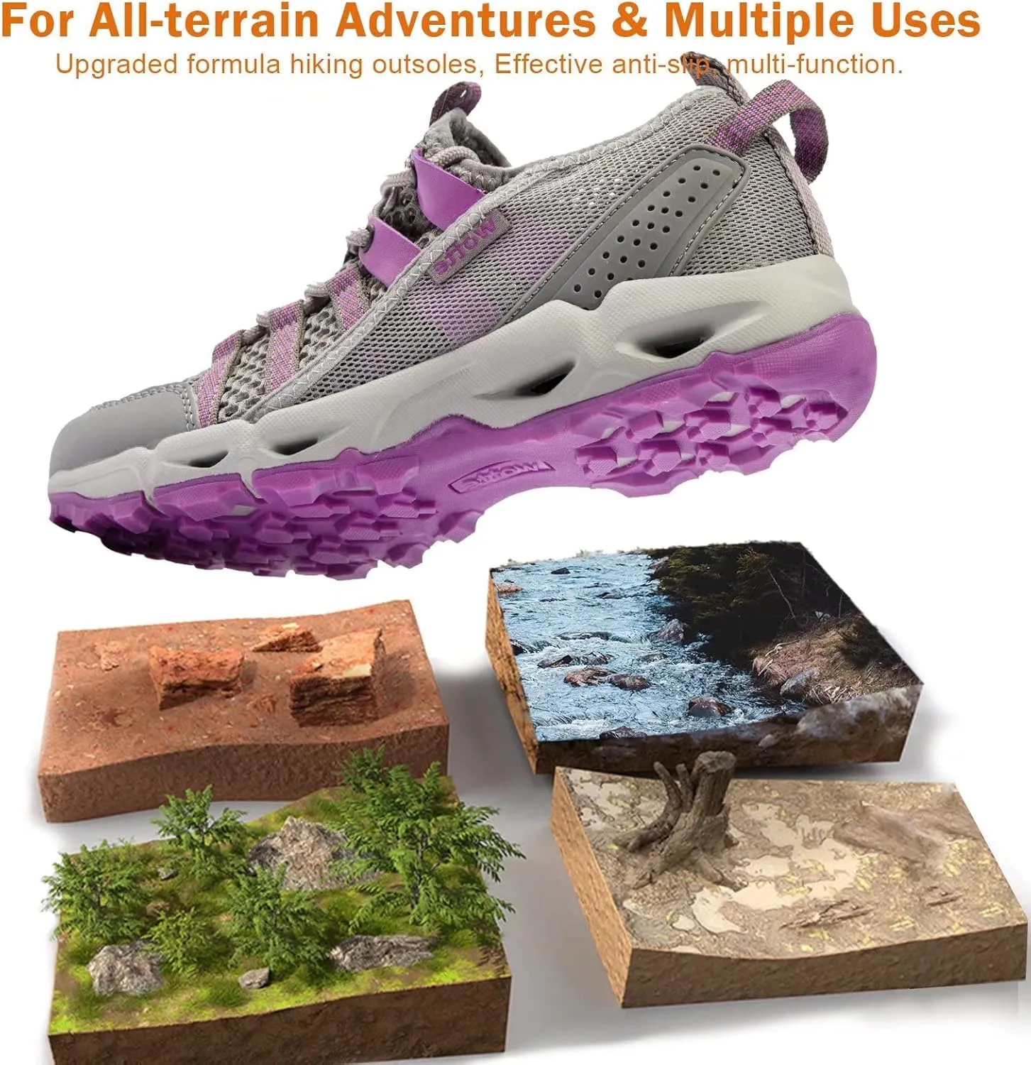 MAINCH Women's Hiking Water Shoes Quick Dry Outdoor Sport Sneakers