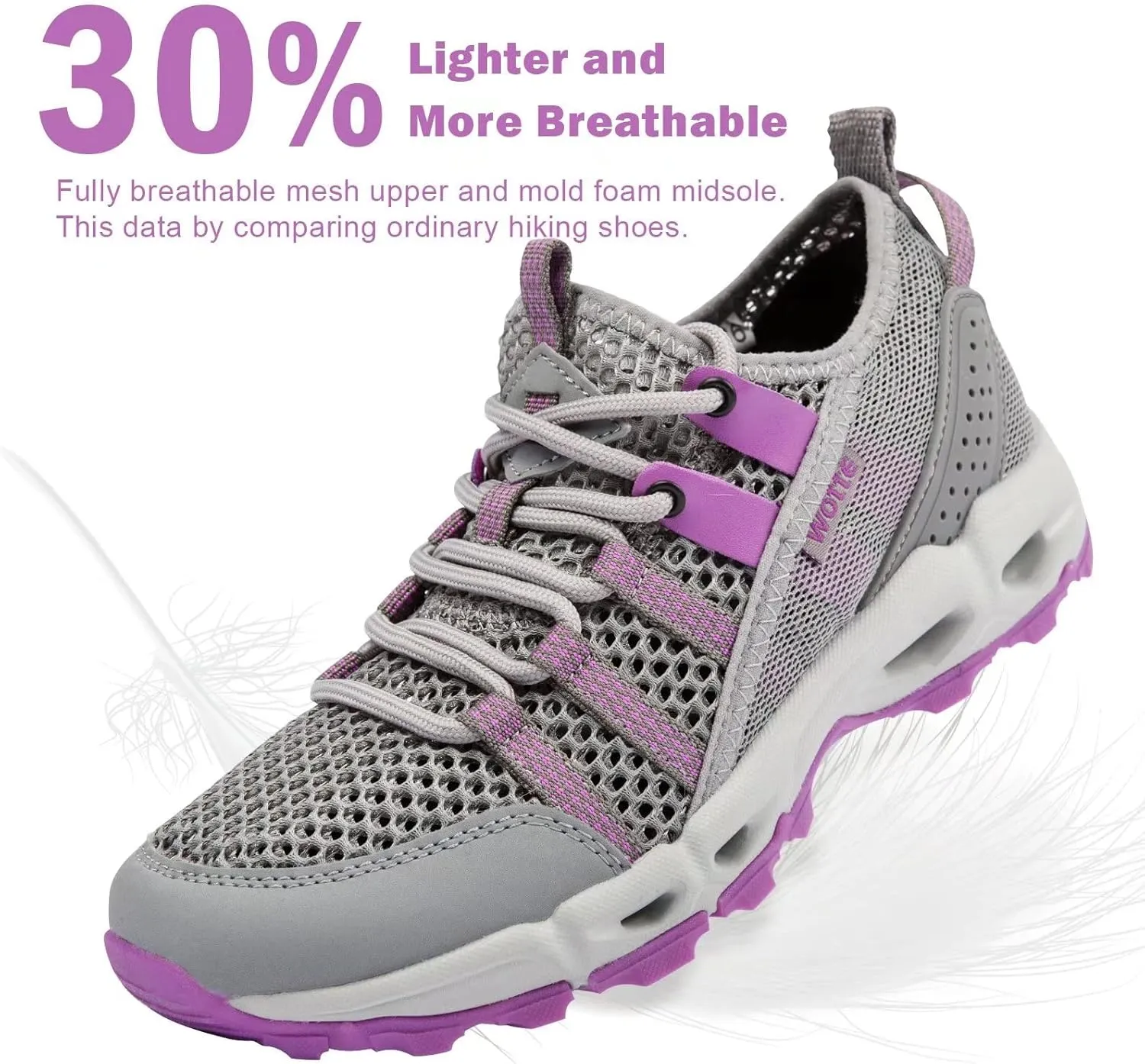 MAINCH Women's Hiking Water Shoes Quick Dry Outdoor Sport Sneakers