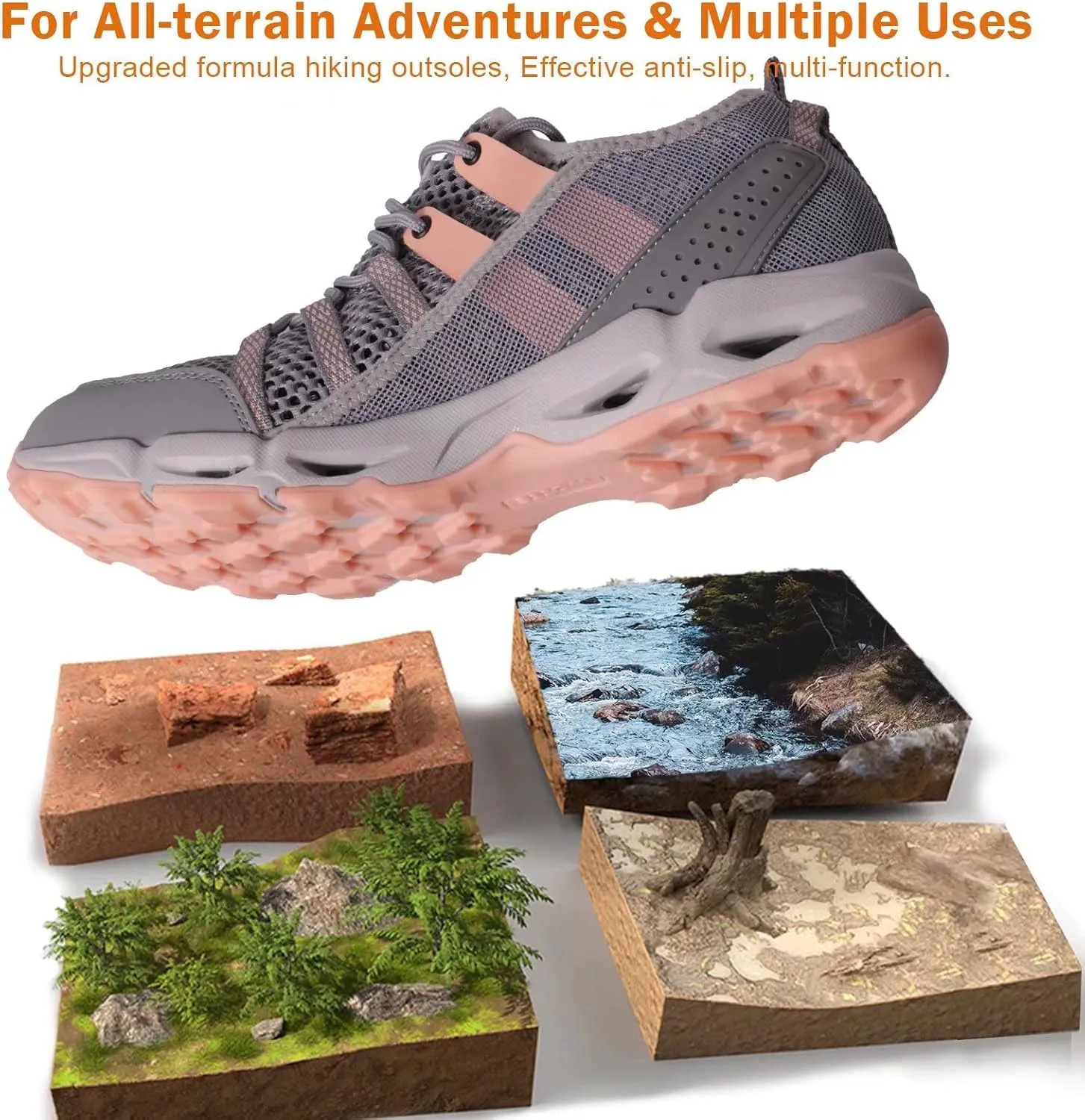 MAINCH Women's Hiking Water Shoes Quick Dry Outdoor Sport Sneakers