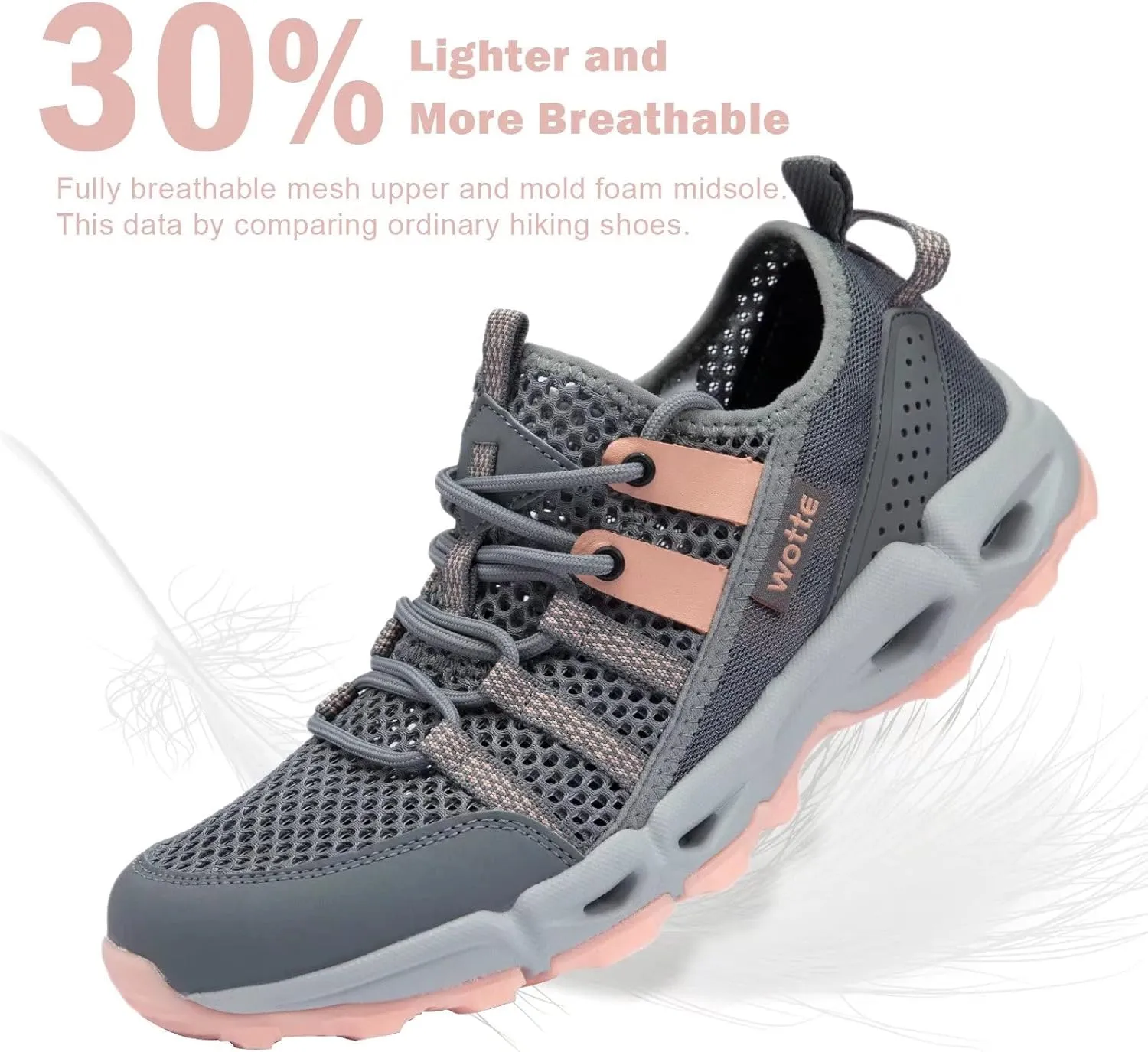 MAINCH Women's Hiking Water Shoes Quick Dry Outdoor Sport Sneakers