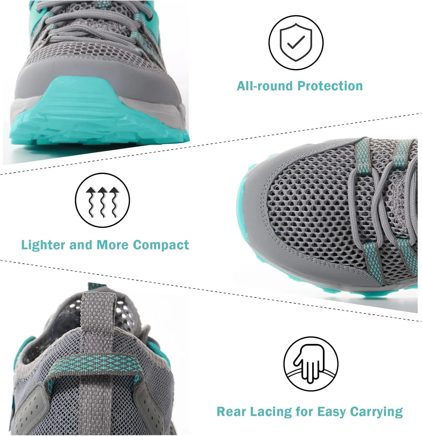 MAINCH Women's Hiking Water Shoes Quick Dry Outdoor Sport Sneakers