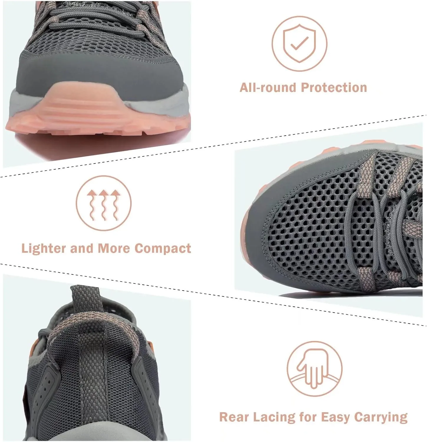 MAINCH Women's Hiking Water Shoes Quick Dry Outdoor Sport Sneakers