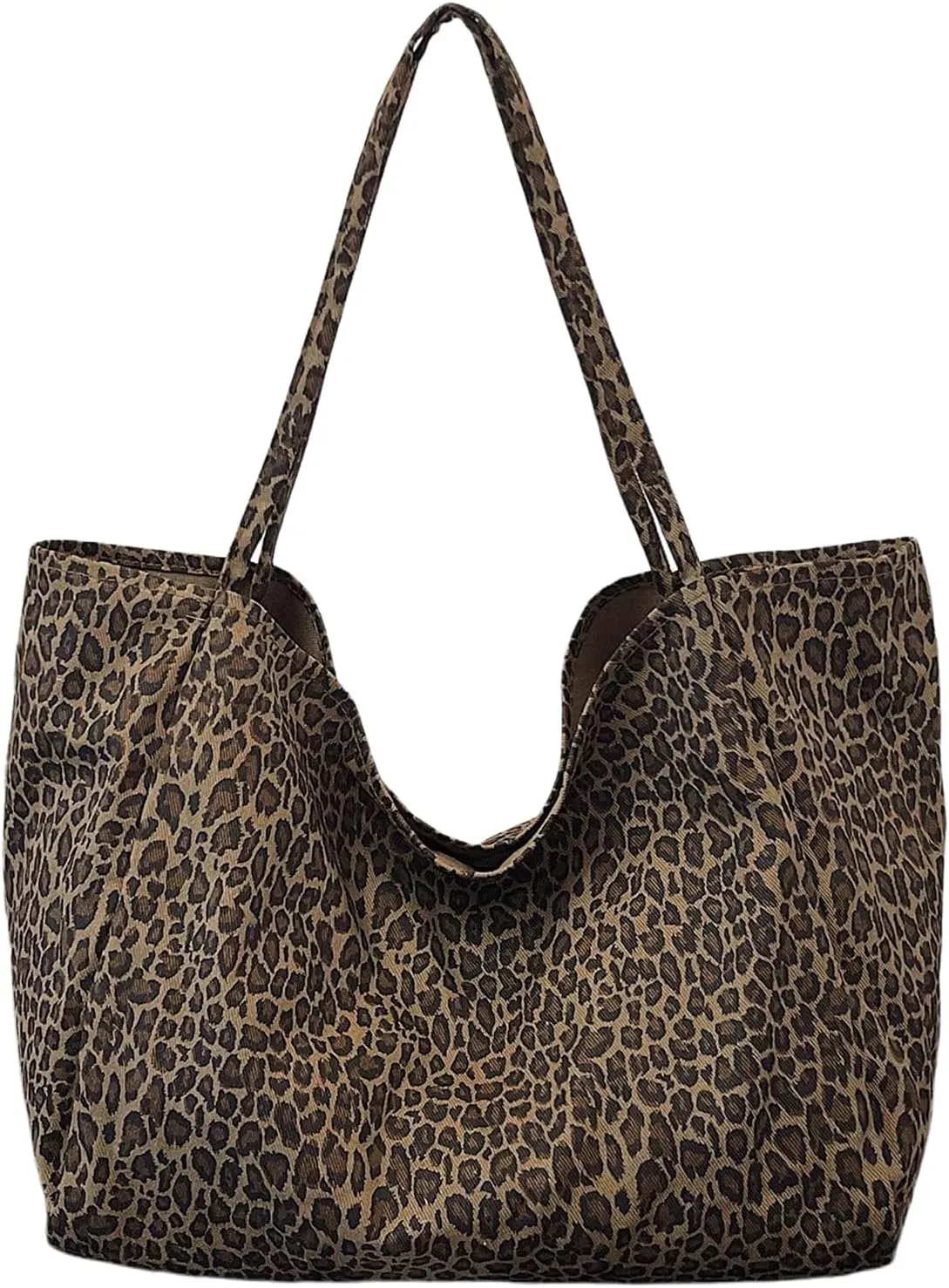 MakeMeChic Women's Leopard Tote Bag Cheetah Oversize Shoulder Bag Weekender Bag