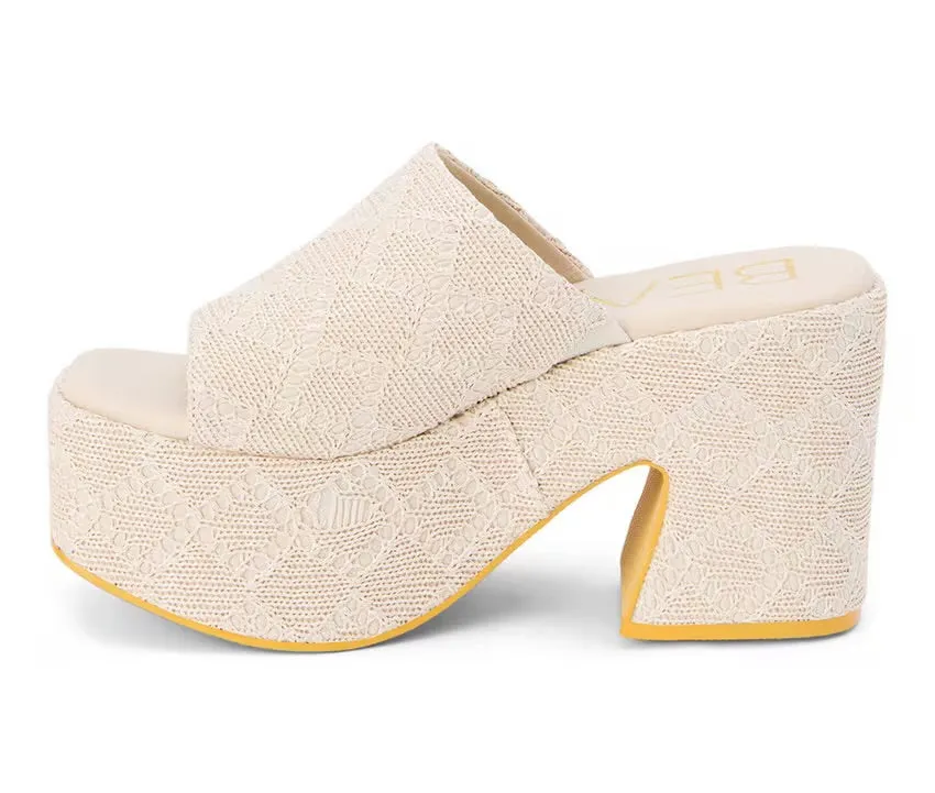 Matisse Como Beige Platform Wedges