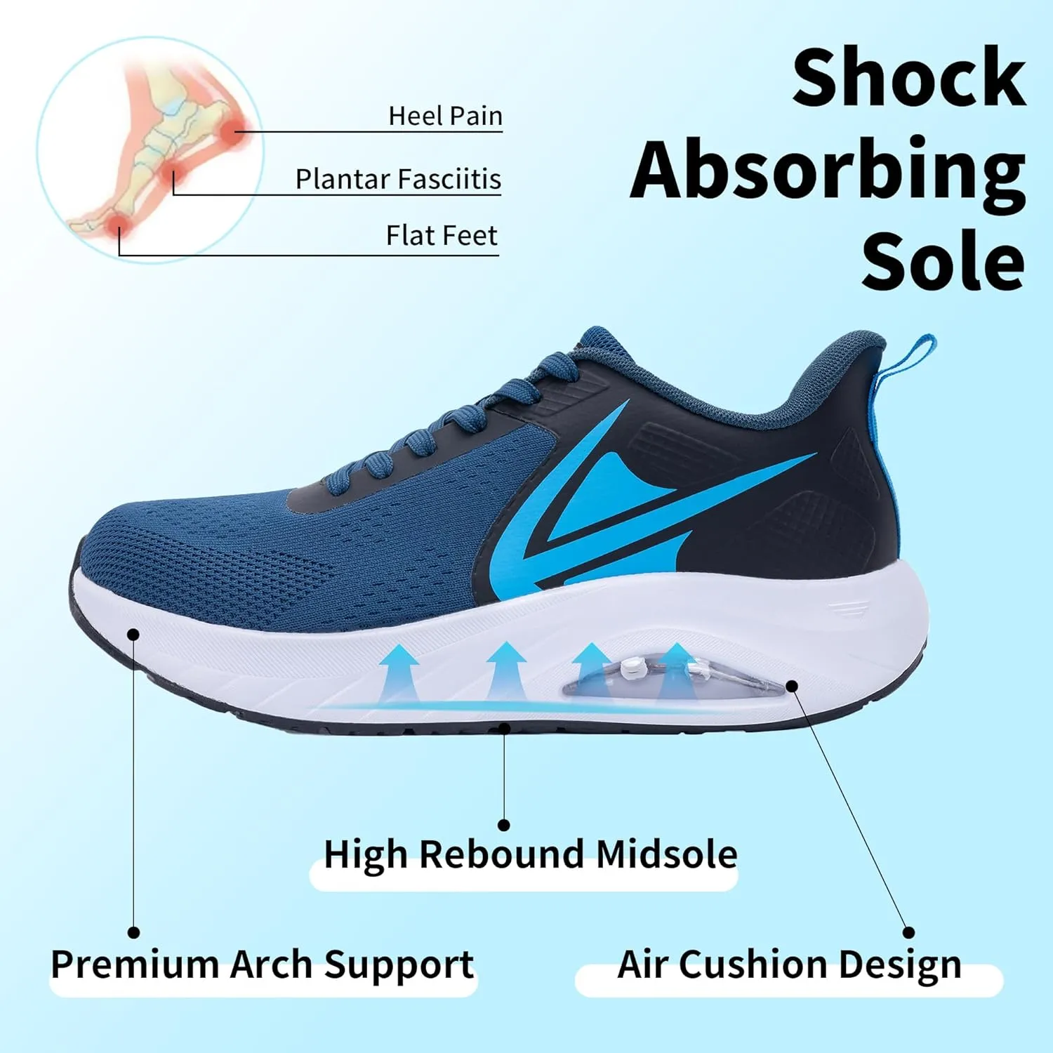 MEHOTO Wide Toe Box Shoes for Men Arch Support Walking Shoes Tennis Fashion Sneaker Wide Width Orthotic Shoe for Plantar Fasciitis Size 8-13