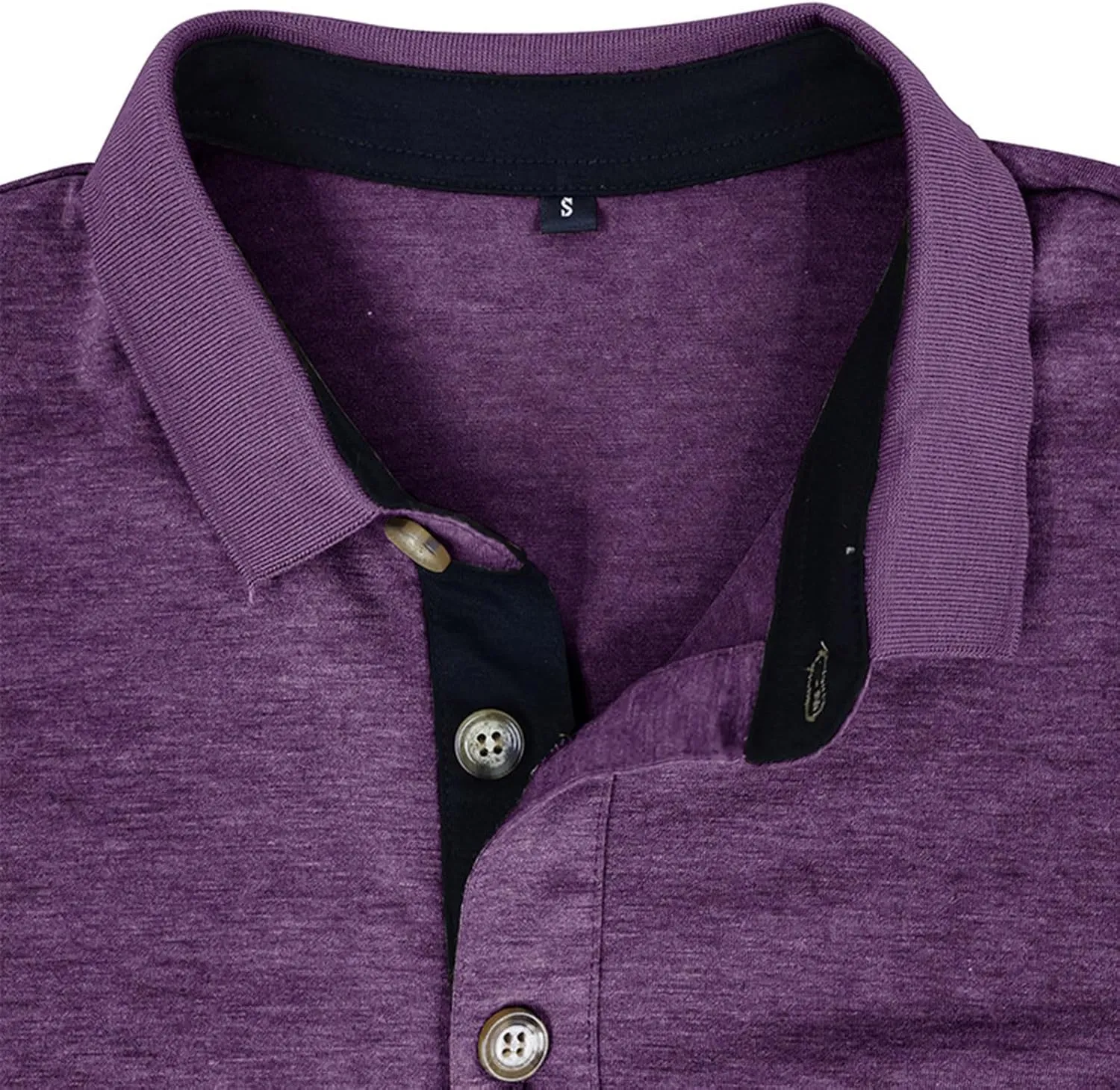 Men Fall Winter Polo Shirts Long Sleeved Flip Collar Tops Pocket Button V Neck T Shirts Golf Casual Sports Tops