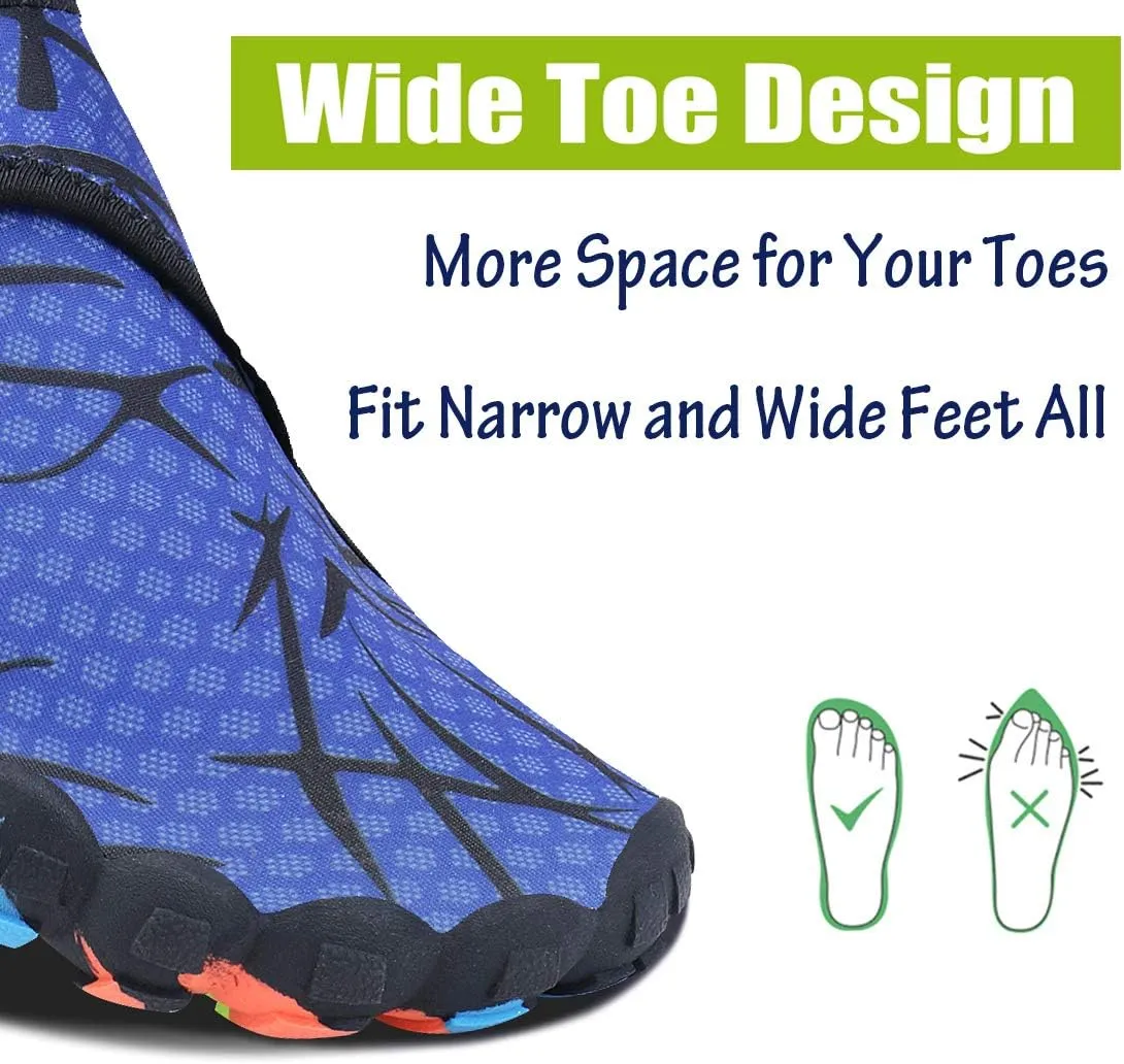 Men Women Water Sports Shoes Slip-on Quick Dry Aqua Swim Shoes for Pool Beach Surf Walking Water Park
