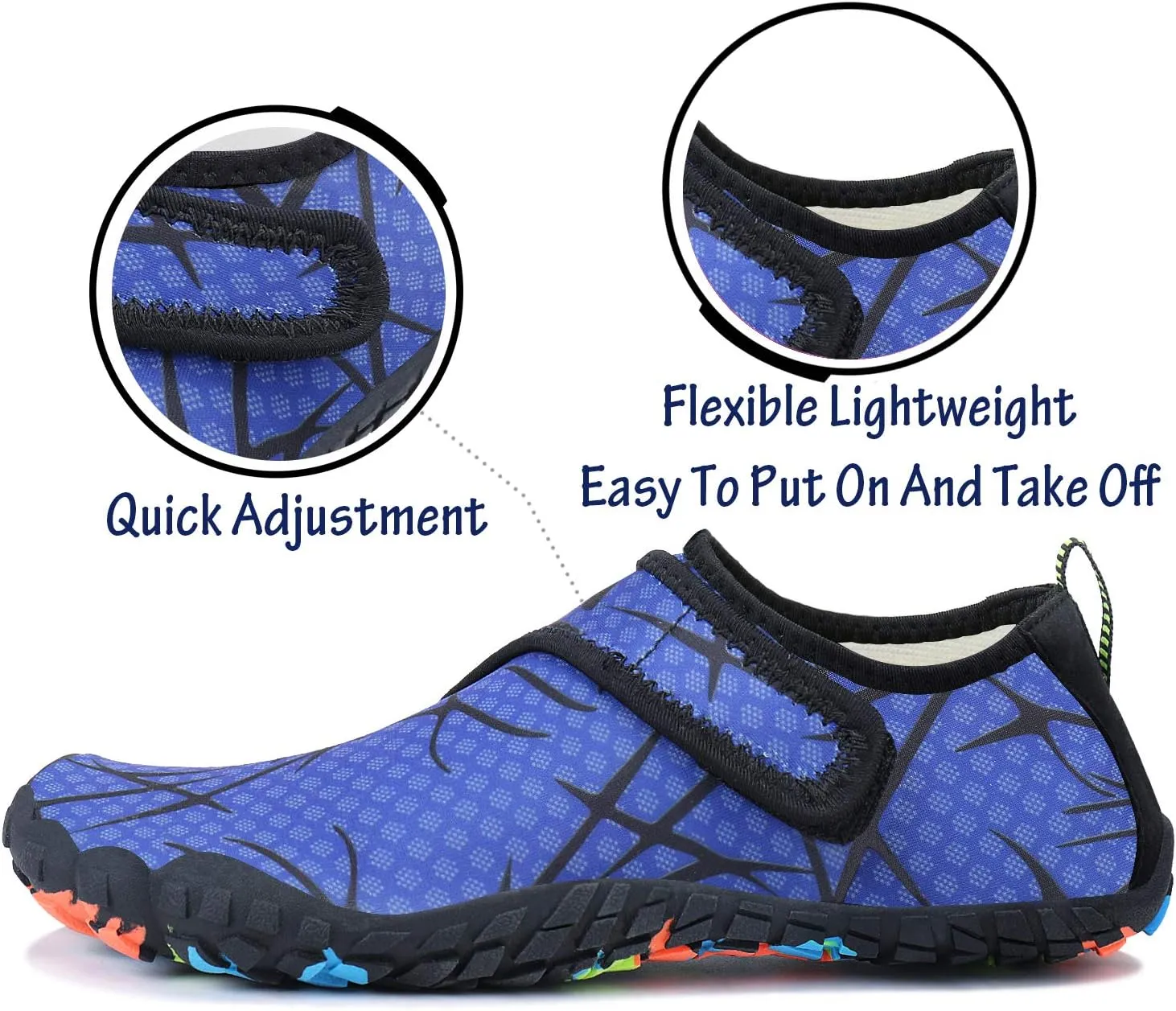 Men Women Water Sports Shoes Slip-on Quick Dry Aqua Swim Shoes for Pool Beach Surf Walking Water Park