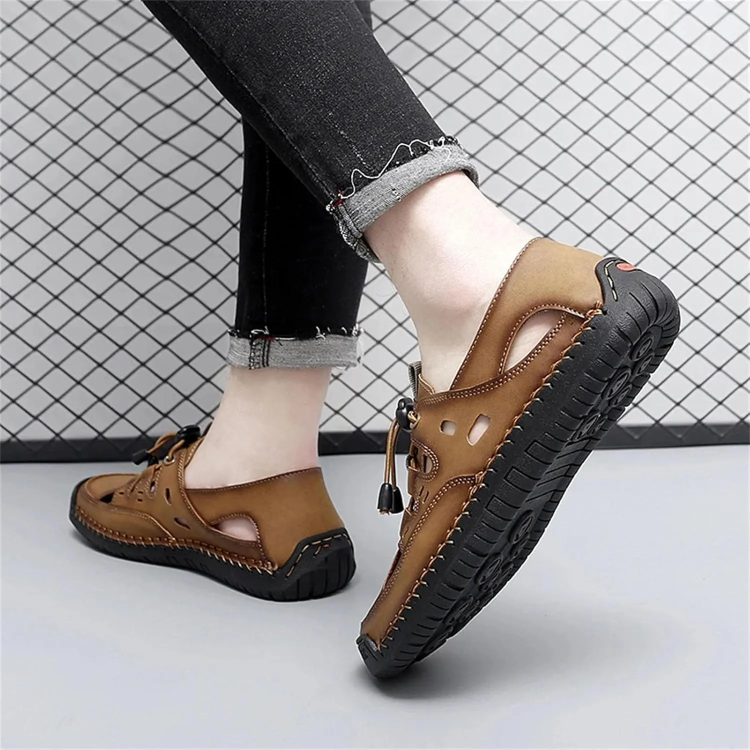 Men's Breathable Wading Sandals - Plus Size Beach Sneakers with Quick-Dry Technology