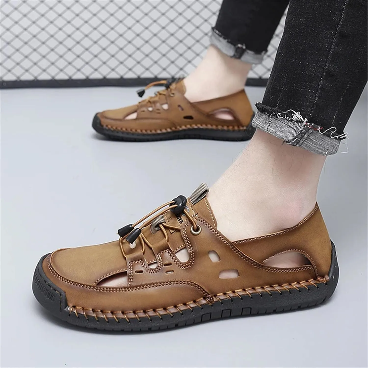 Men's Breathable Wading Sandals - Plus Size Beach Sneakers with Quick-Dry Technology