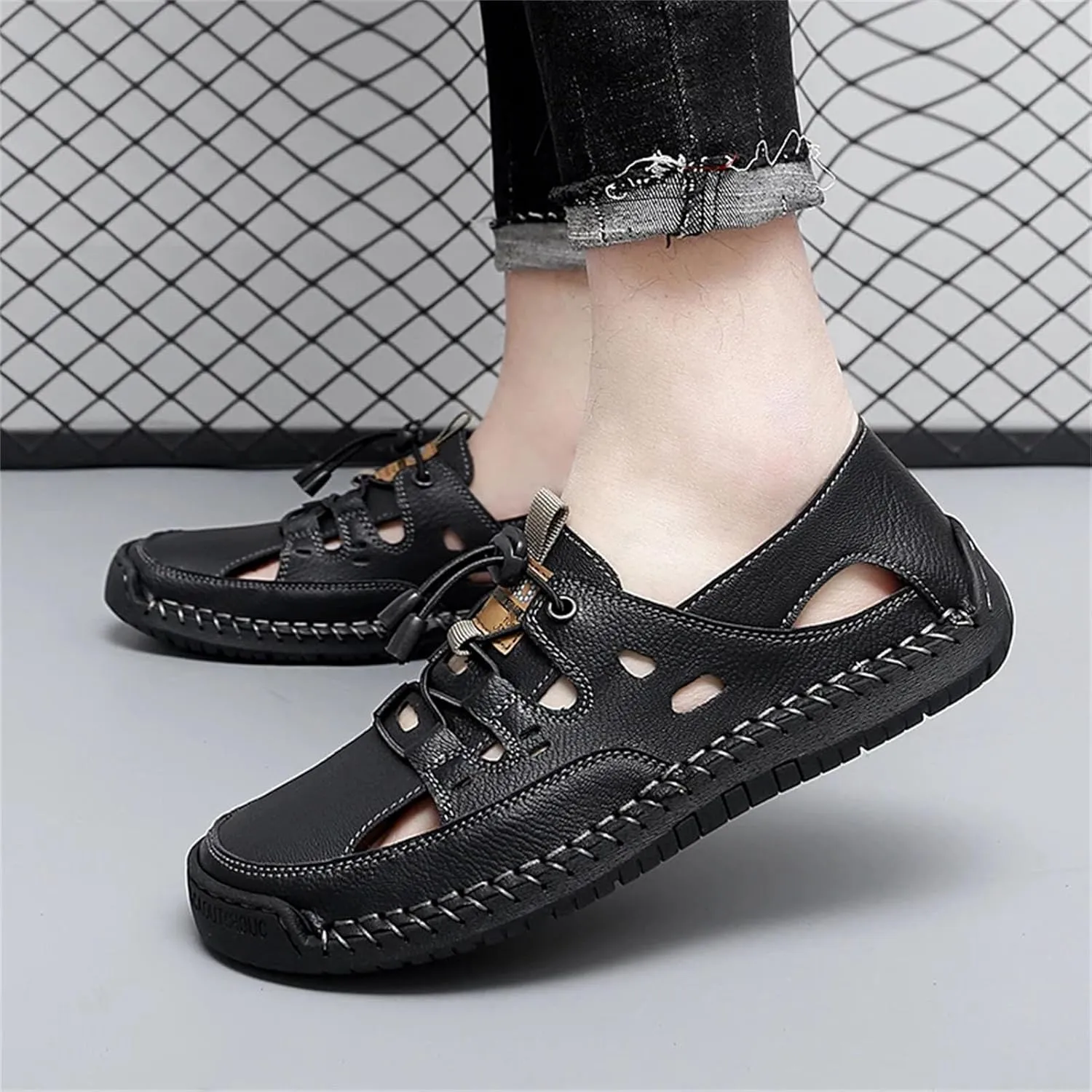 Men's Breathable Wading Sandals - Plus Size Beach Sneakers with Quick-Dry Technology