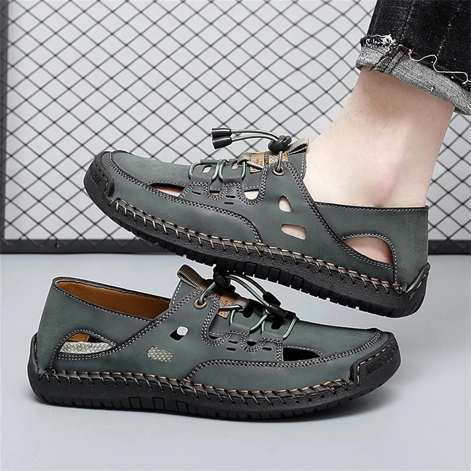 Men's Breathable Wading Sandals - Plus Size Beach Sneakers with Quick-Dry Technology