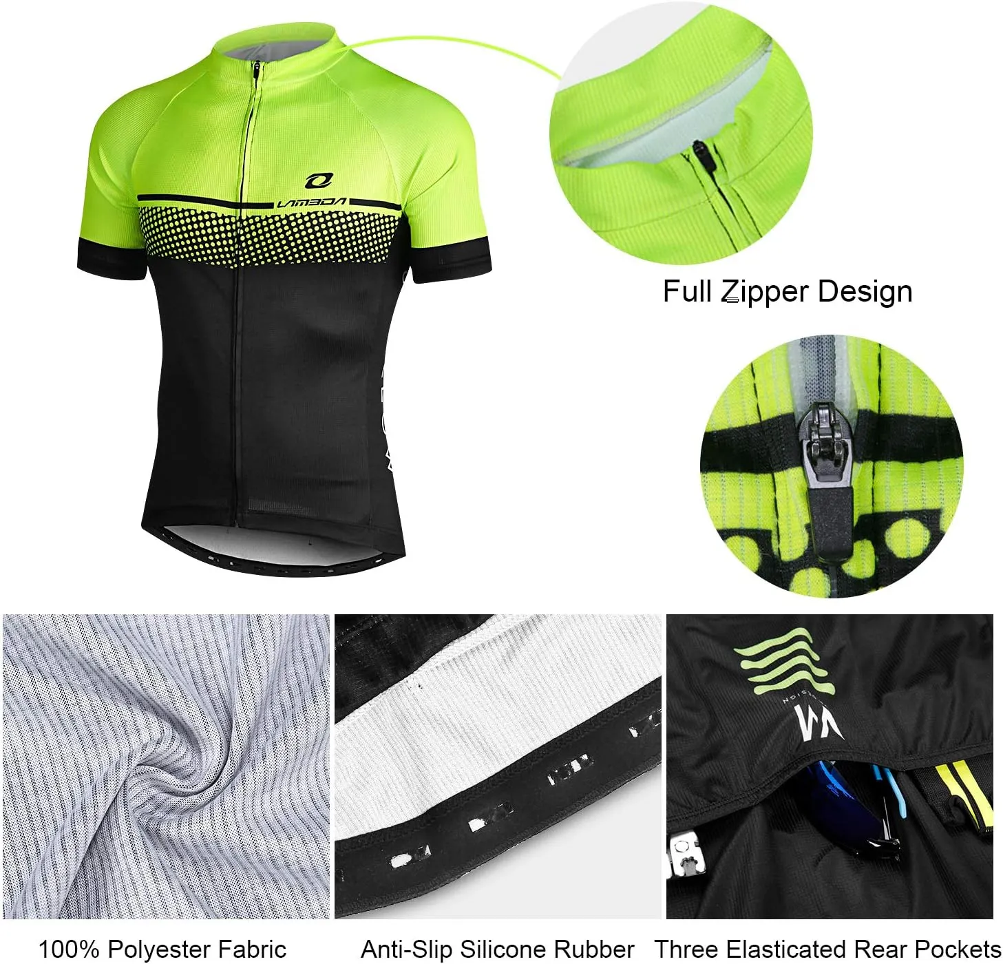 Men's Cycling Jersey Breathable Lightweight Bike Jersey Short Sleeve Quick Dry Moisture Wicking Biking Shirts