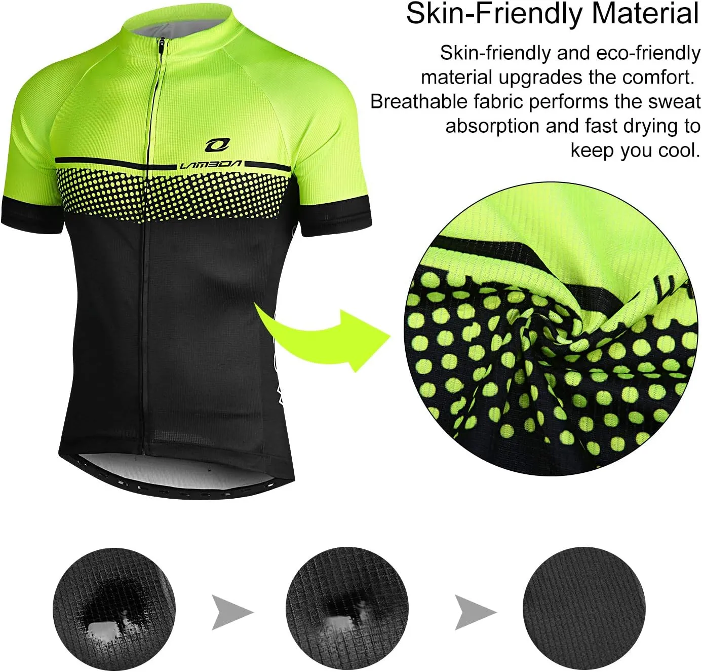 Men's Cycling Jersey Breathable Lightweight Bike Jersey Short Sleeve Quick Dry Moisture Wicking Biking Shirts