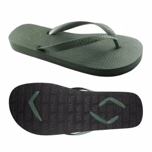 Men's Flip Flops Green with Green Strap
