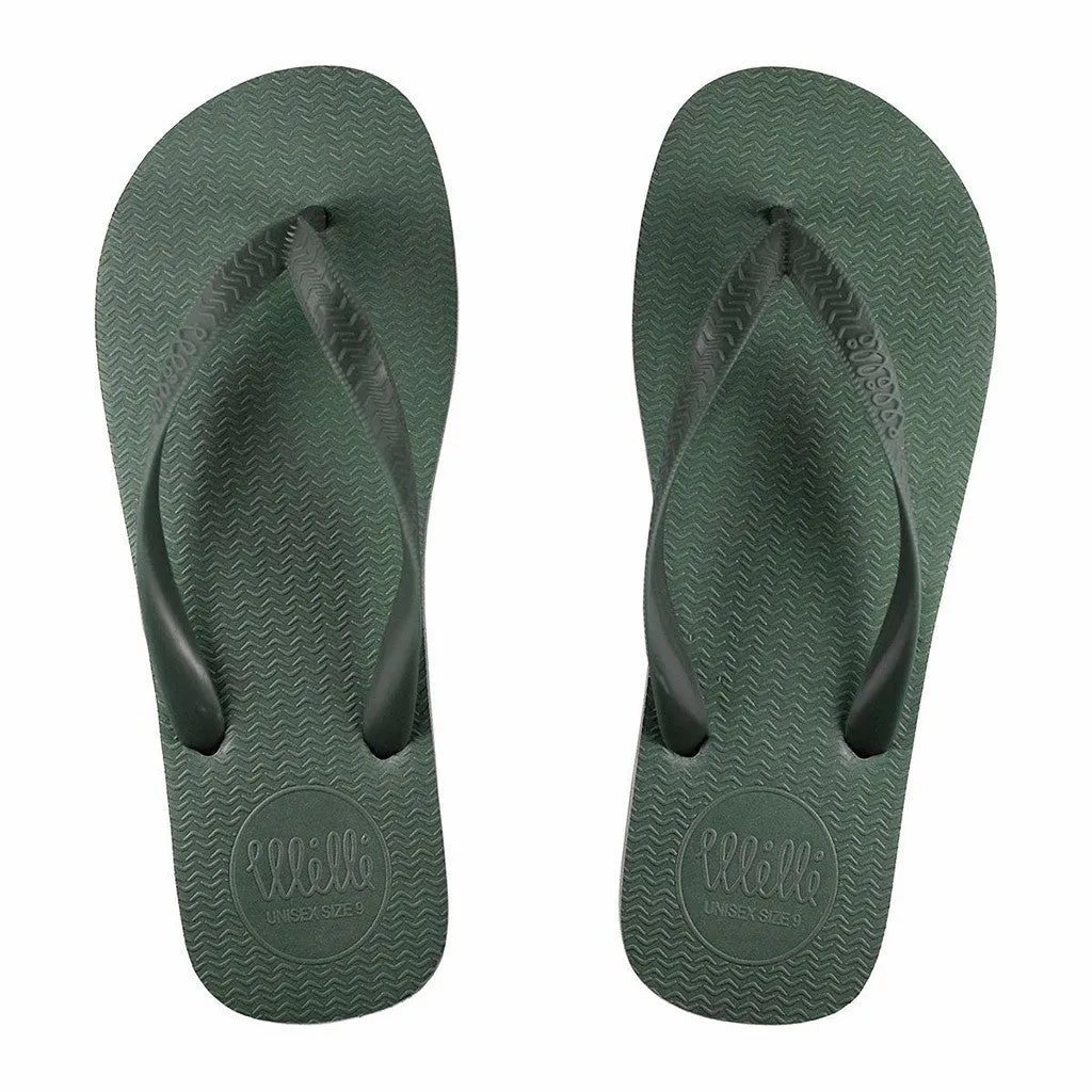 Men's Flip Flops Green with Green Strap