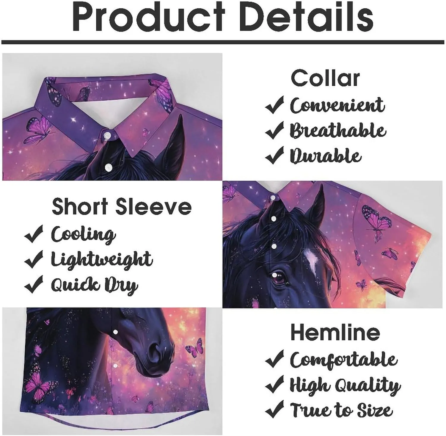 Mens Hawaiian Shirt Casual Button Down Short Sleeve Tropical Beach Holiday Aloha Party Shirt for Men Funny