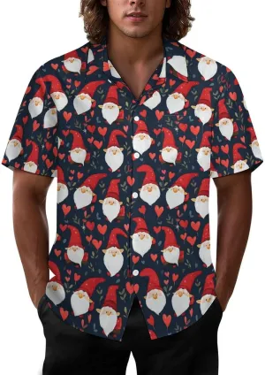 Mens Hawaiian Shirt Casual Button Down Short Sleeve Tropical Beach Holiday Aloha Party Shirt for Men Funny
