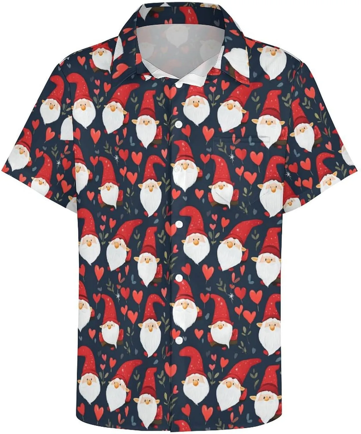 Mens Hawaiian Shirt Casual Button Down Short Sleeve Tropical Beach Holiday Aloha Party Shirt for Men Funny
