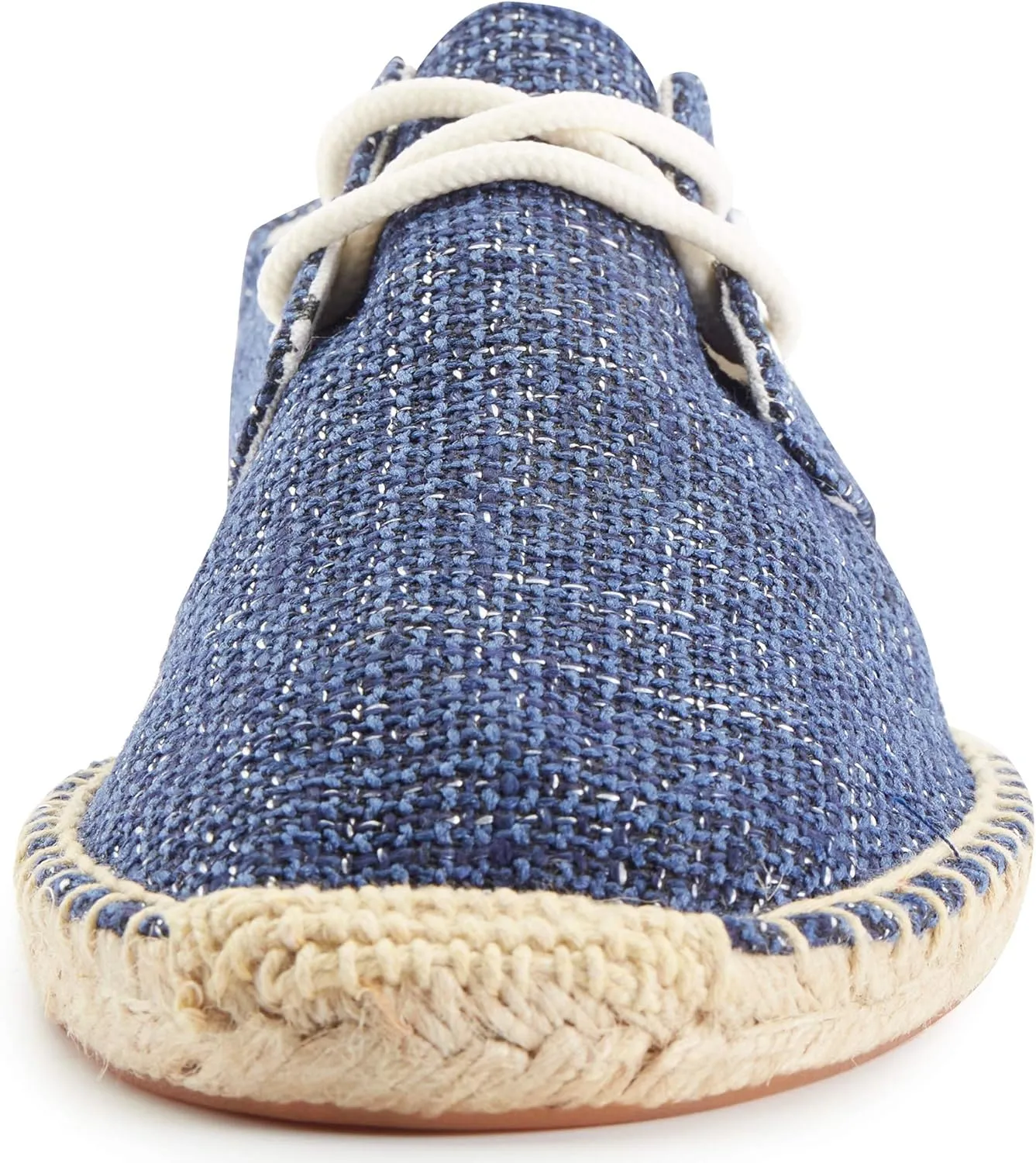 Men's Lace up Casual Canvas Slip on Flat Espadrille Shoes