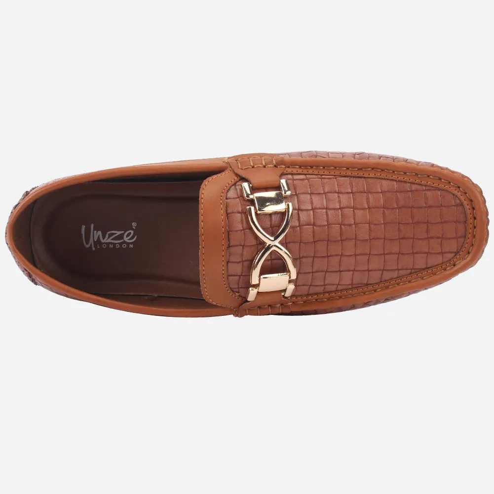 Mens "IFRAHIM" Slip-on Decorated Moccasins Shoes