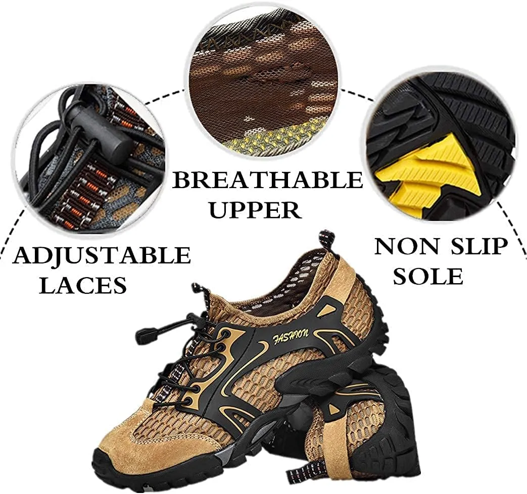Men's Water Shoes Quick Dry Sports Aqua Soft Hiking Breathable Lightweight Outdoor Mesh Barefoot Training Walking