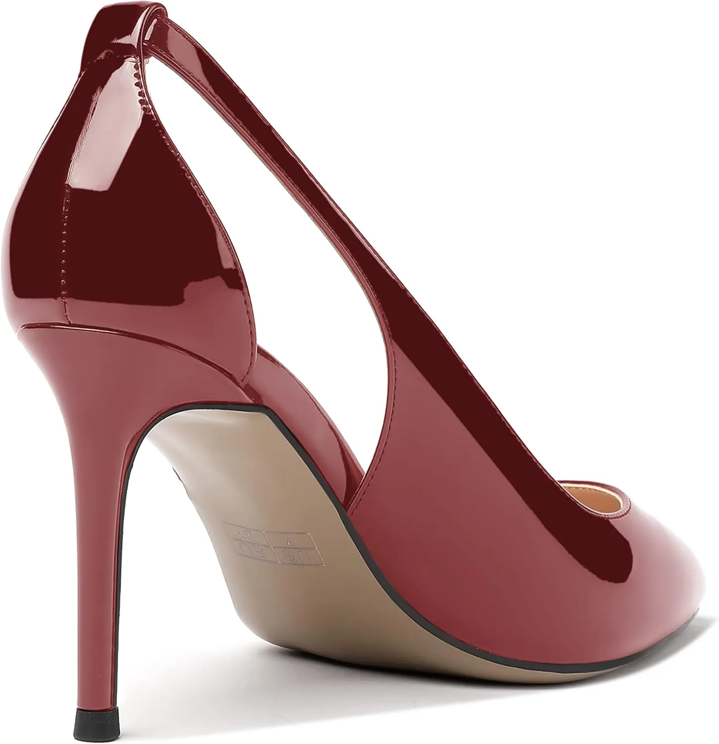 MERRORI Women's Pointed Toe Party Patent Solid Fashion Slip On Stiletto High Heel Pumps Shoes 3.3 Inch