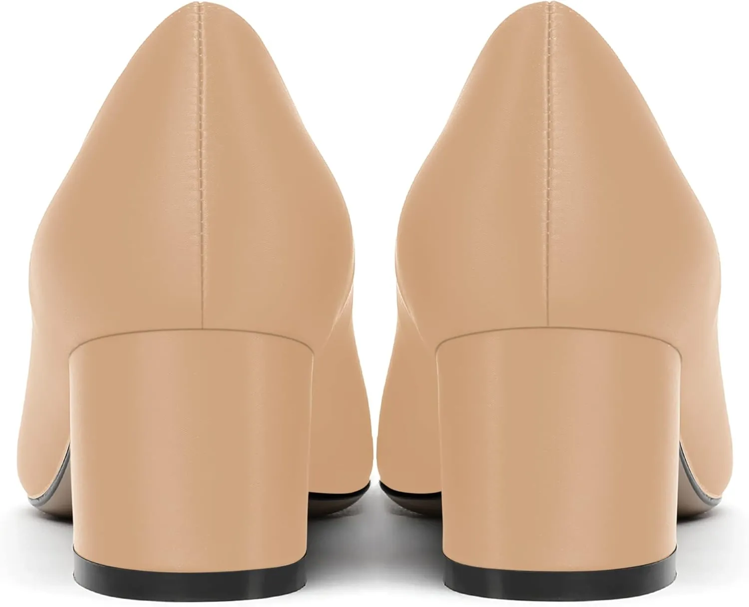 MERRORI Womens Simple Casual Slip On Solid Satin Pointed Toe Chunky Low Heel Pumps Shoes 1.5 Inch