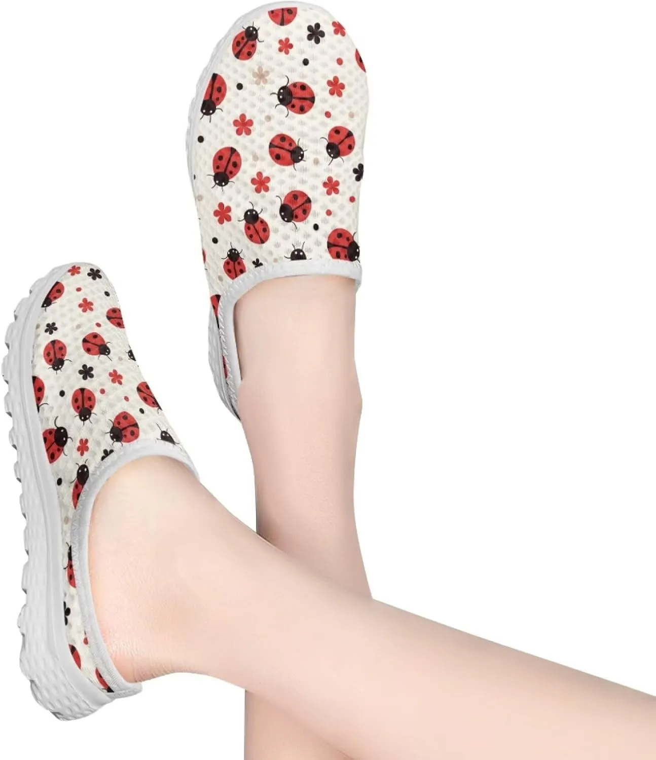 Mesh Flats Water Shoes for Women Slip On Barefoot Aque Shoes Womens Mules for Summer Quick Dry Casual Walking Flats