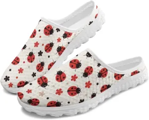Mesh Flats Water Shoes for Women Slip On Barefoot Aque Shoes Womens Mules for Summer Quick Dry Casual Walking Flats