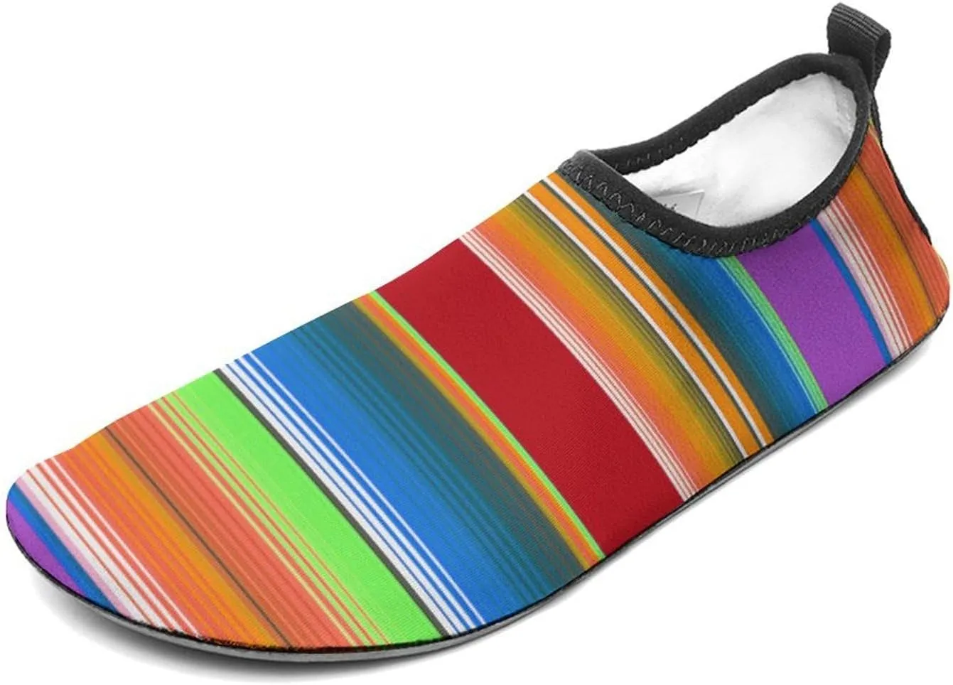 Mexican Stripes Water Shoes Men Women Non Slip Water Shoes Quick Dry Barefoot Aqua Socks Swim Shoes Outdoor Sports