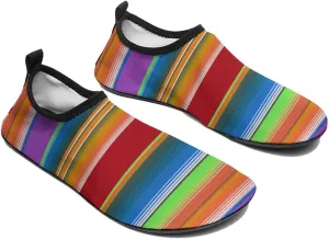 Mexican Stripes Water Shoes Men Women Non Slip Water Shoes Quick Dry Barefoot Aqua Socks Swim Shoes Outdoor Sports