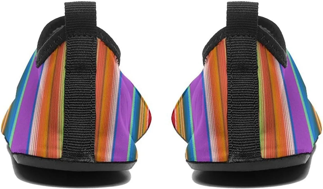 Mexican Stripes Water Shoes Men Women Non Slip Water Shoes Quick Dry Barefoot Aqua Socks Swim Shoes Outdoor Sports